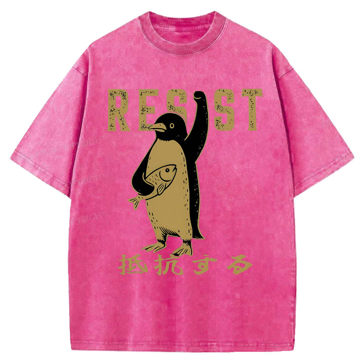 Penguin Resist Washed Crew Neck T-shirt