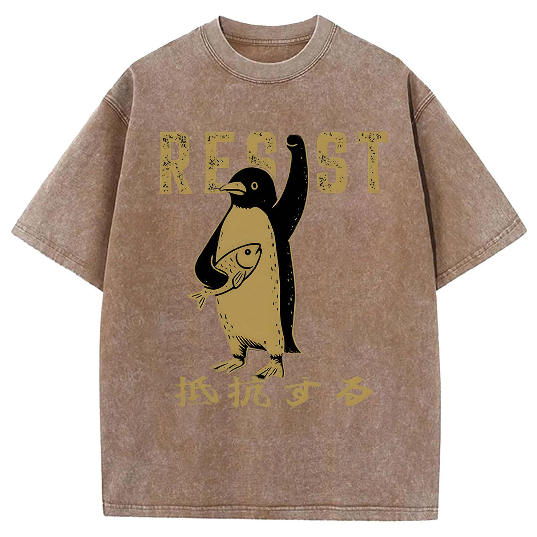 Penguin Resist Washed Crew Neck T-shirt
