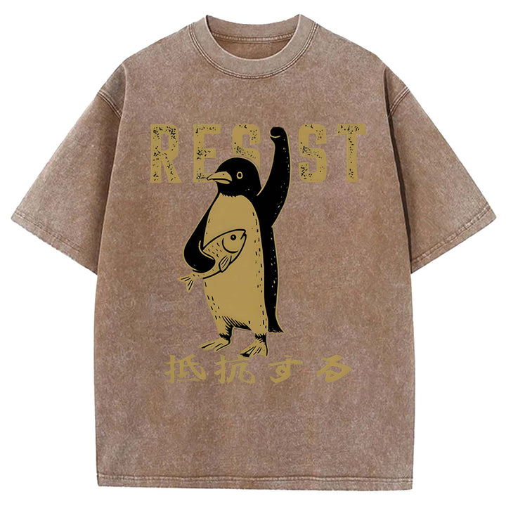 Penguin Resist Washed Crew Neck T-shirt