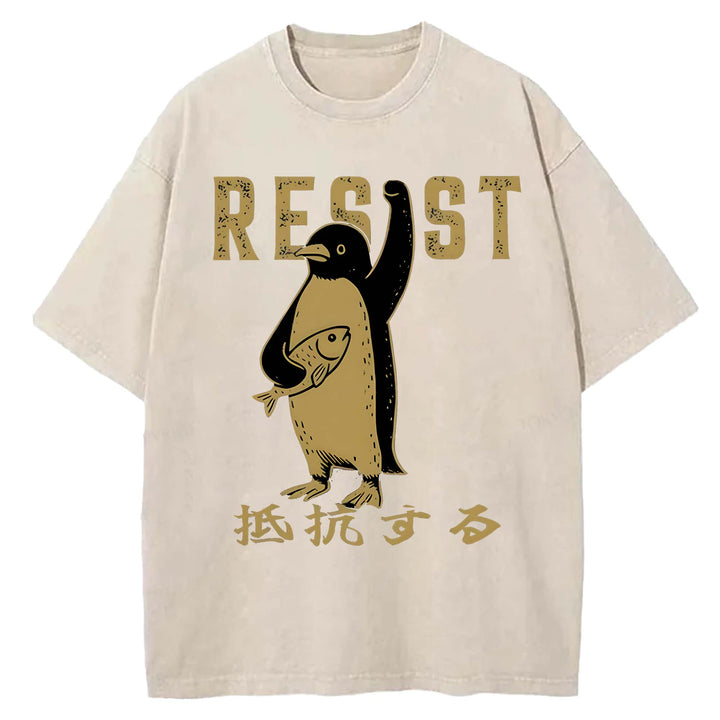 Penguin Resist Washed Crew Neck T-shirt