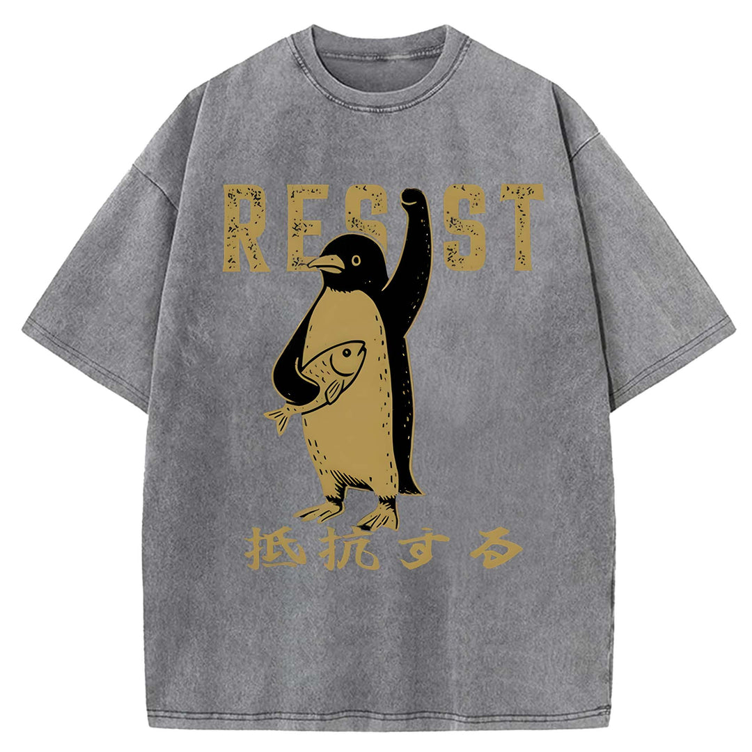 Penguin Resist Washed Crew Neck T-shirt