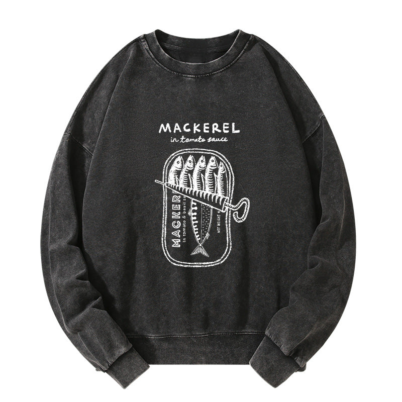 Mackerel In Tomato Sauce Washed Sweatshirt