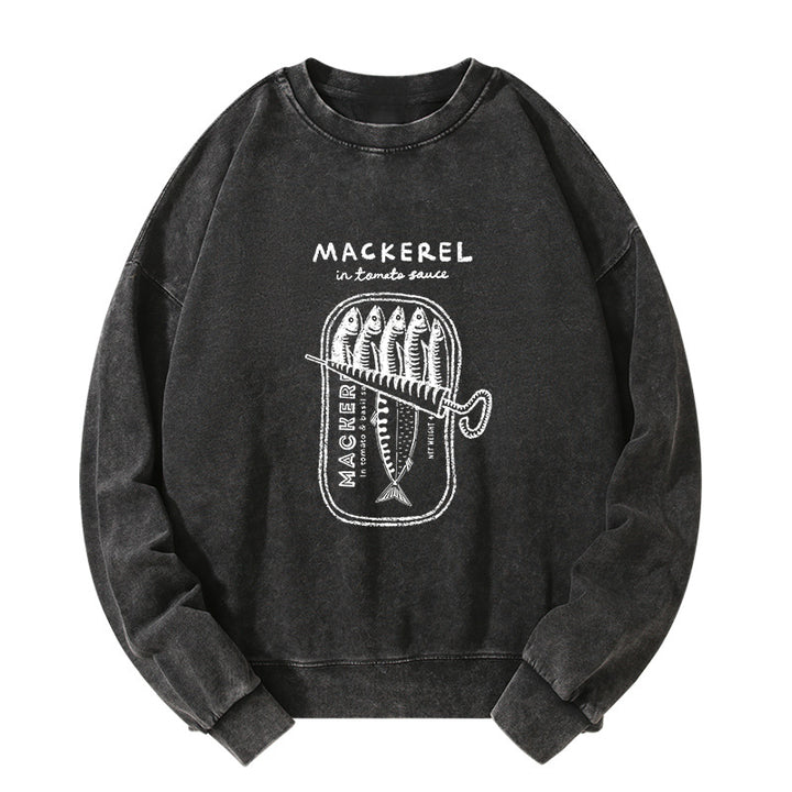 Mackerel In Tomato Sauce Washed Sweatshirt