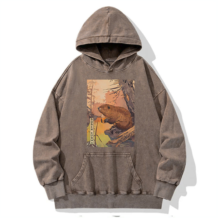 Beaver By The River Washed Hoodie