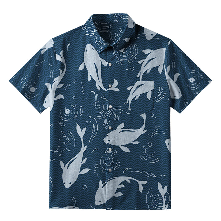 Playful Dolphins In Waves Button-up Shirt