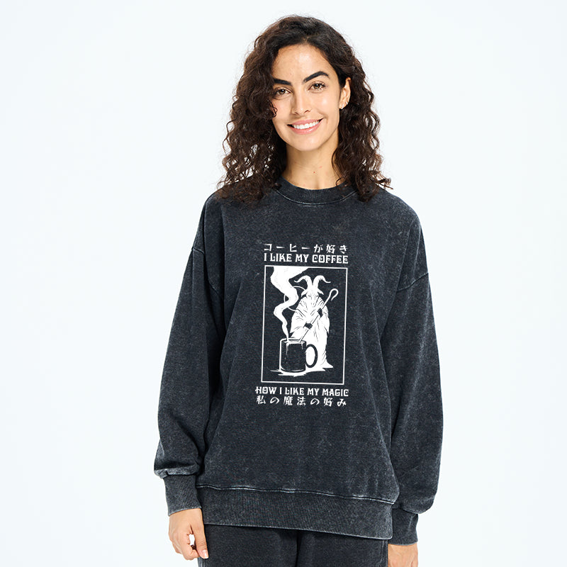 I Like My Coffee Washed Sweatshirt