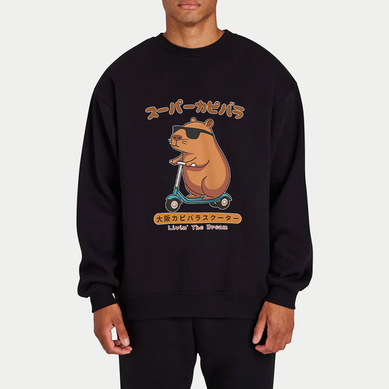 Osaka Capybara Scooter Sweatshirt