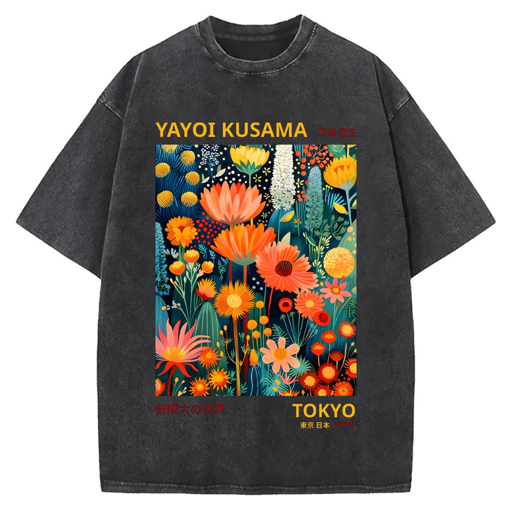 Yayoi Kusama Vintage Washed Crew Neck T-Shirt
