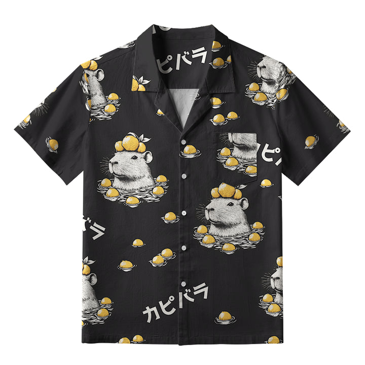 Cute Capybara And Lemon Aloha Hawaiian Shirt
