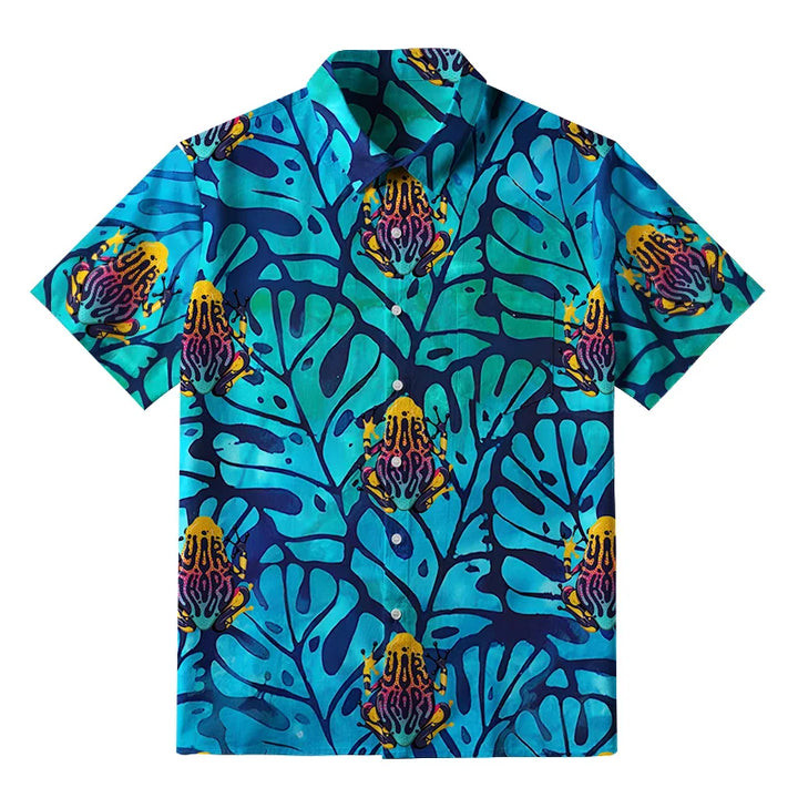 Japanese Retro Frog Button-up Shirt