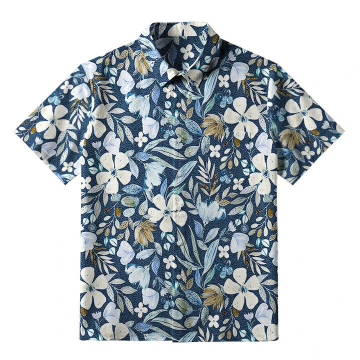 Colorful Floral Fantasy Button-up Shirt