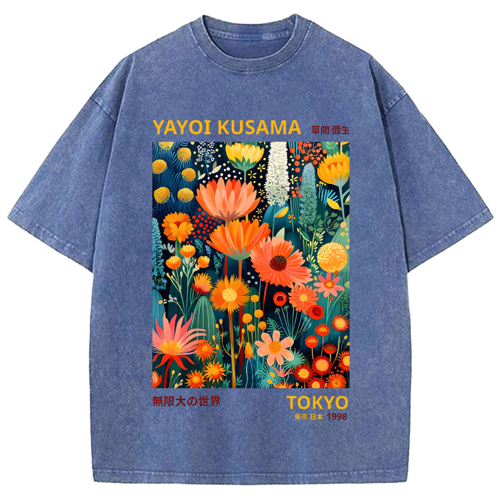 Yayoi Kusama Vintage Washed Crew Neck T-Shirt
