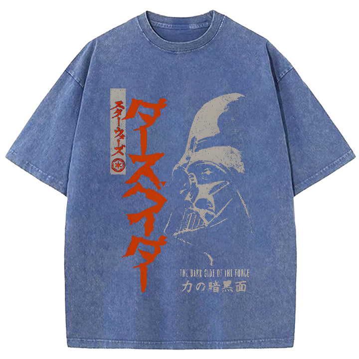 Star Wars Vintage Japanese Design Washed Crew Neck T-Shirt
