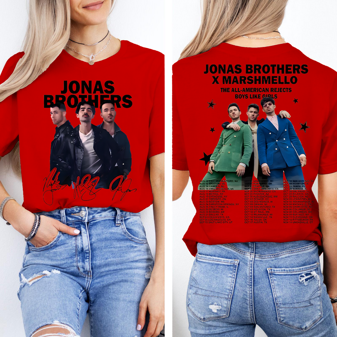 Jonas Brothers Unisex Cotton Crew Neck T-shirt