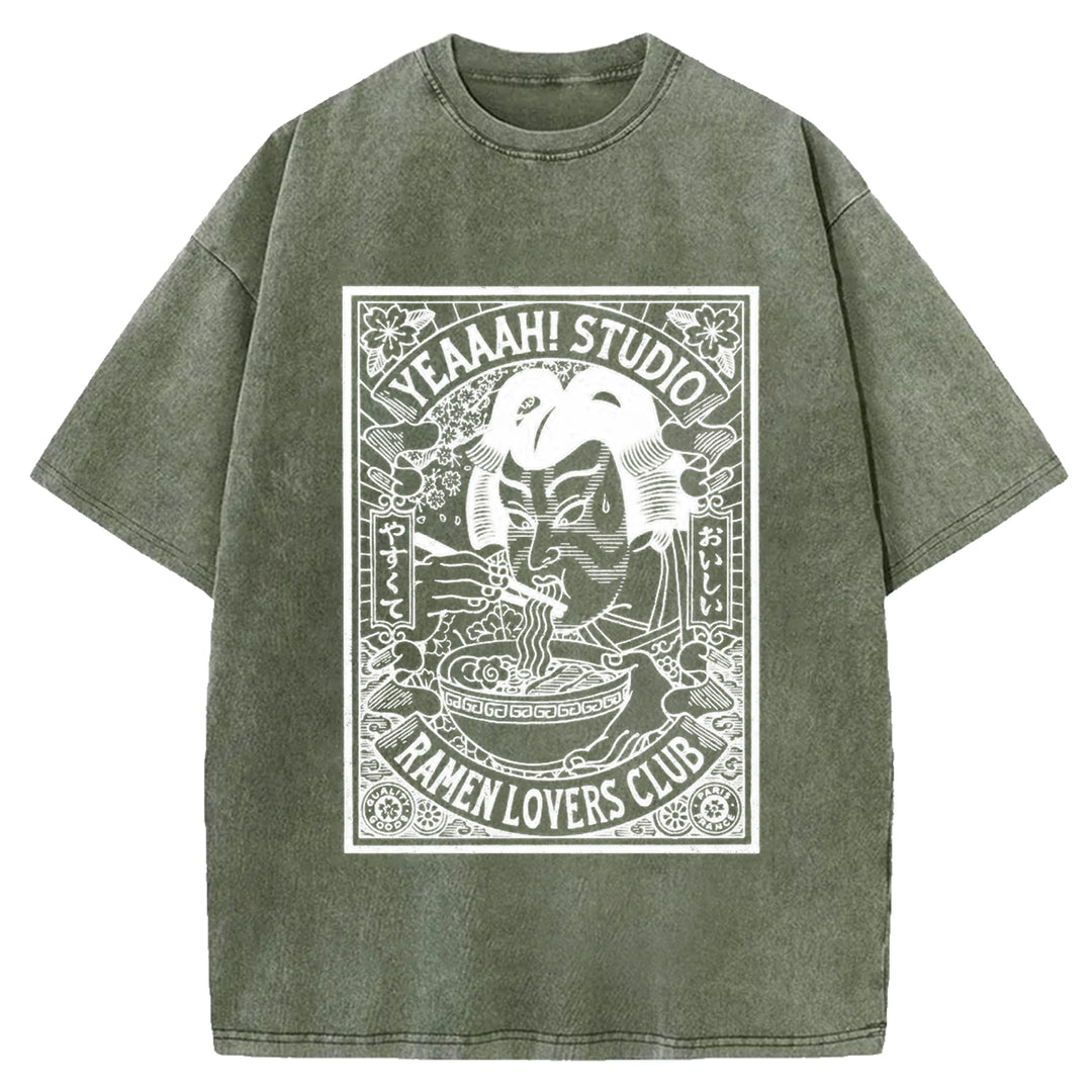 Ramen Lover's Club Washed Crew Neck T-Shirt