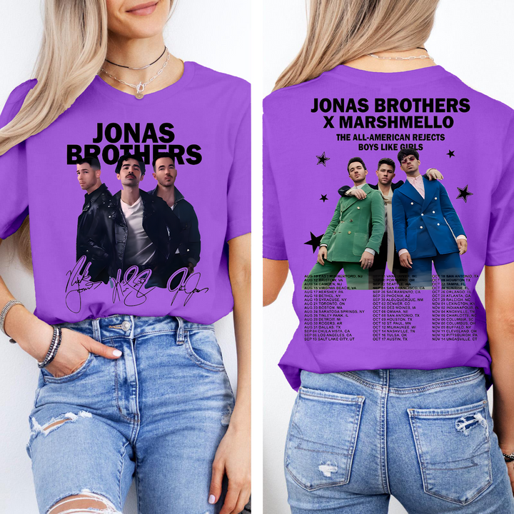 Jonas Brothers Unisex Cotton Crew Neck T-shirt