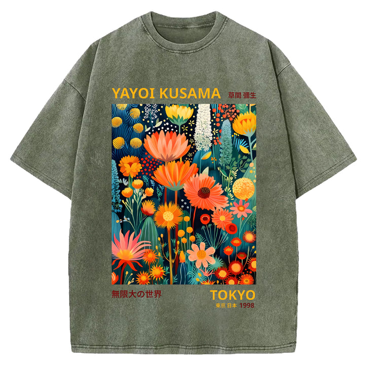 Yayoi Kusama Vintage Washed Crew Neck T-Shirt