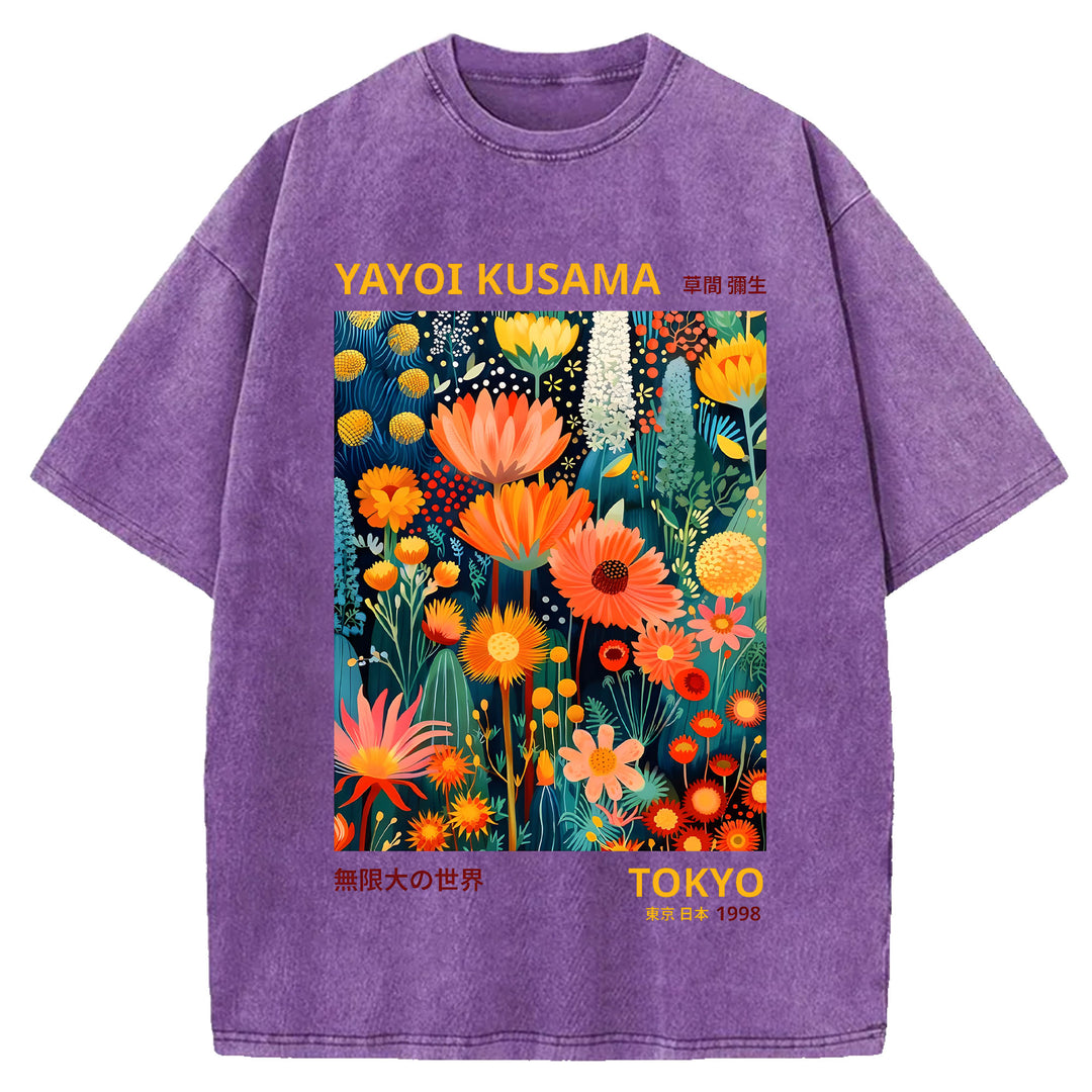 Yayoi Kusama Vintage Washed Crew Neck T-Shirt