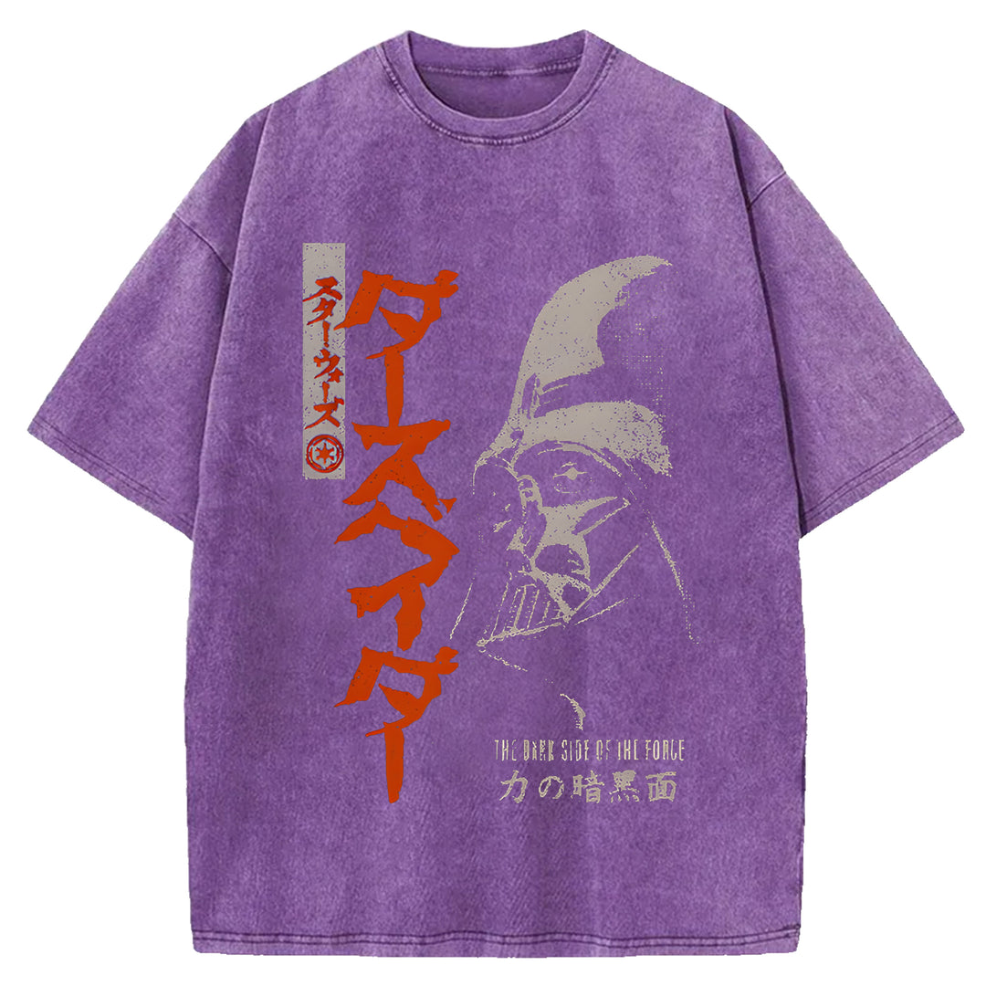 Star Wars Vintage Japanese Design Washed Crew Neck T-Shirt