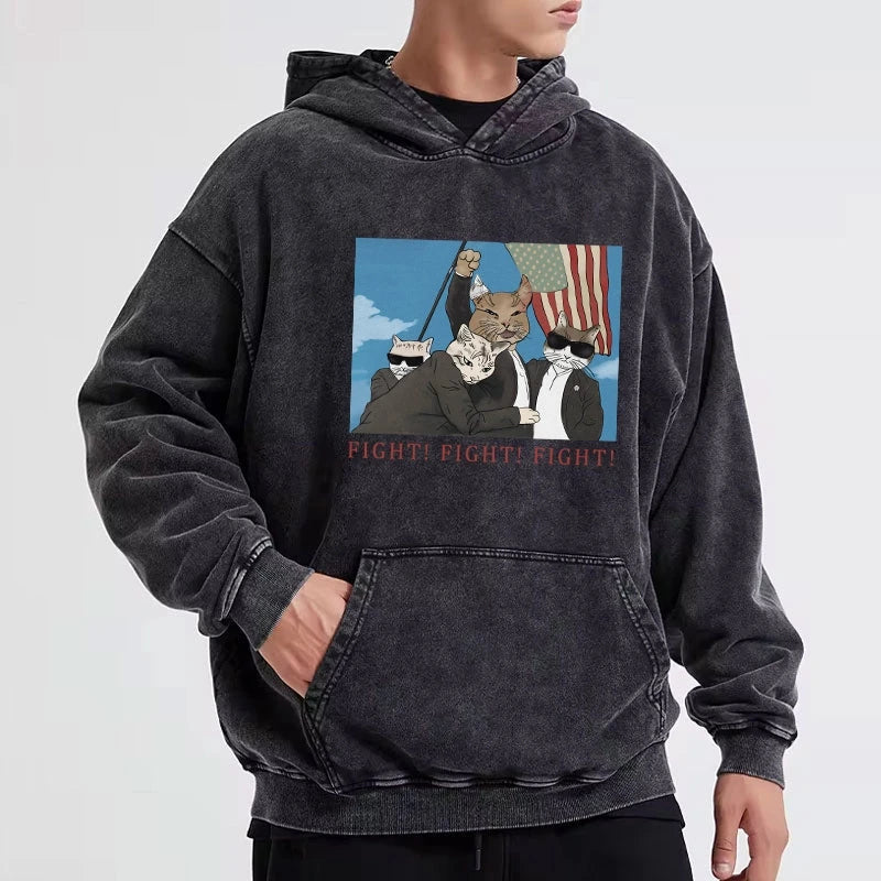 The Great Fight Cat Washed Hoodie
