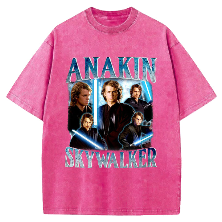 Star Wars Vintage Japanese Design Washed Crew Neck T-Shirt