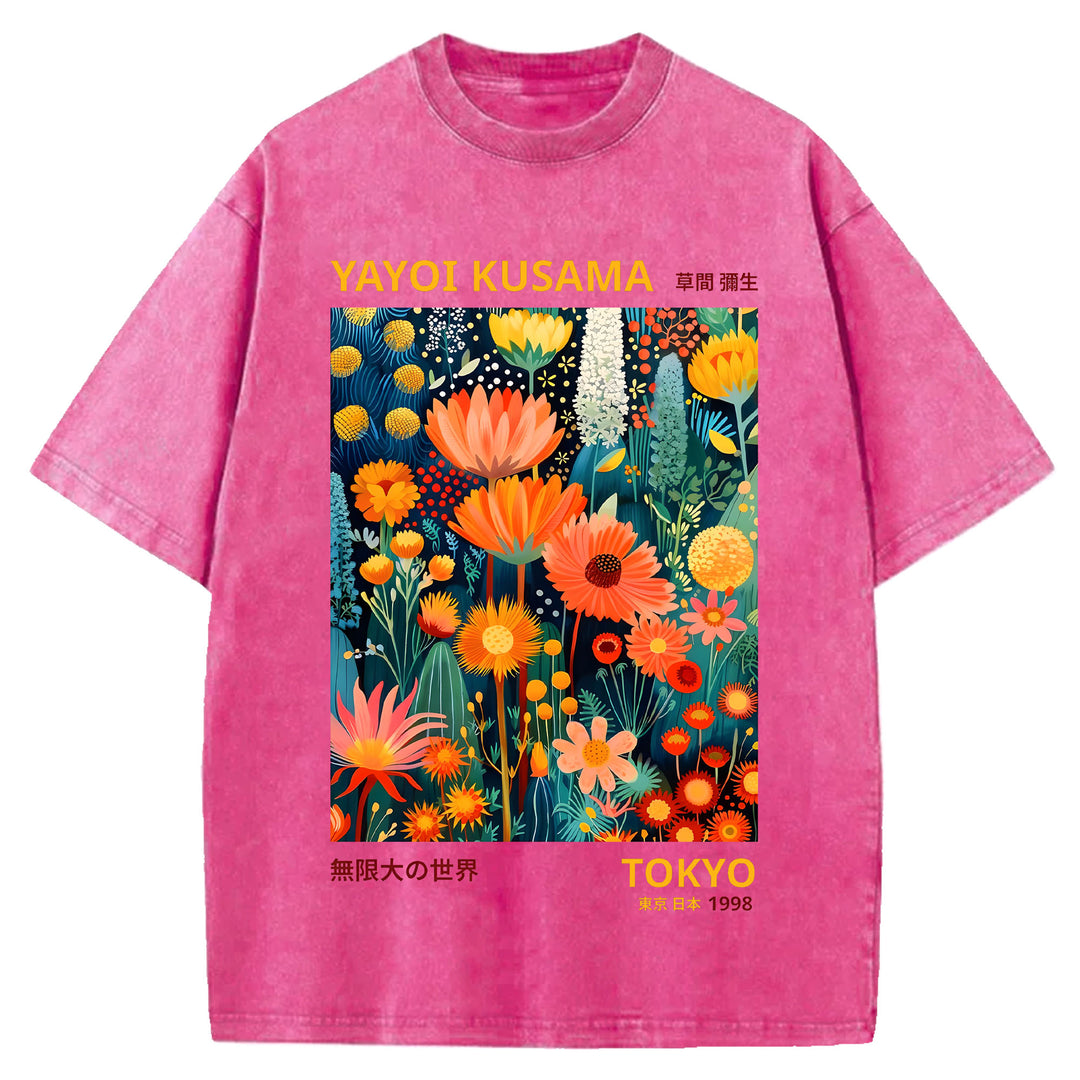 Yayoi Kusama Vintage Washed Crew Neck T-Shirt