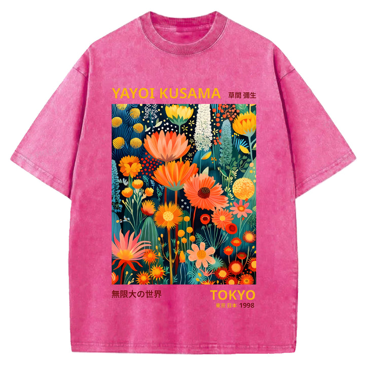 Yayoi Kusama Vintage Washed Crew Neck T-Shirt