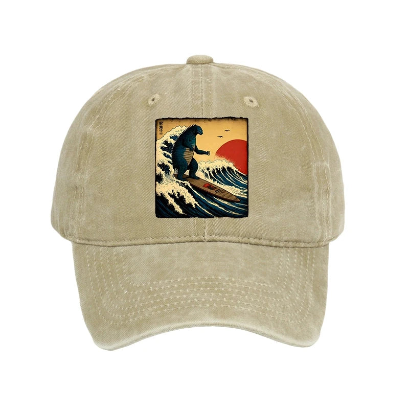 The Great Wave Washed Cap