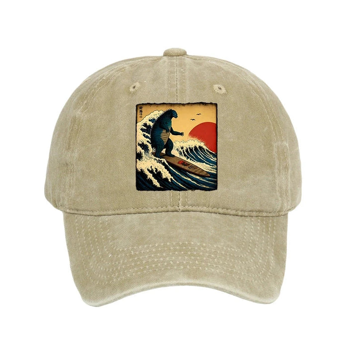 The Great Wave Washed Cap