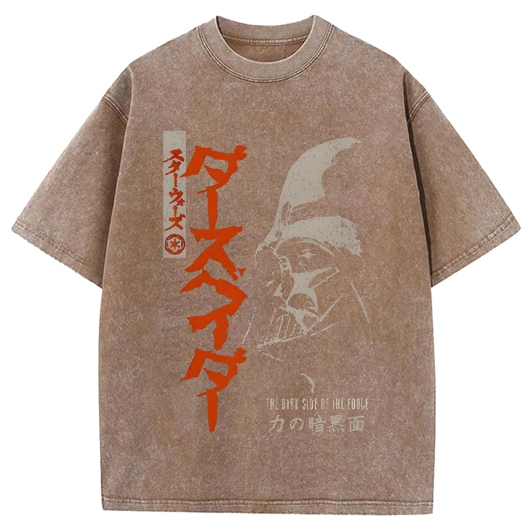 Star Wars Vintage Japanese Design Washed Crew Neck T-Shirt