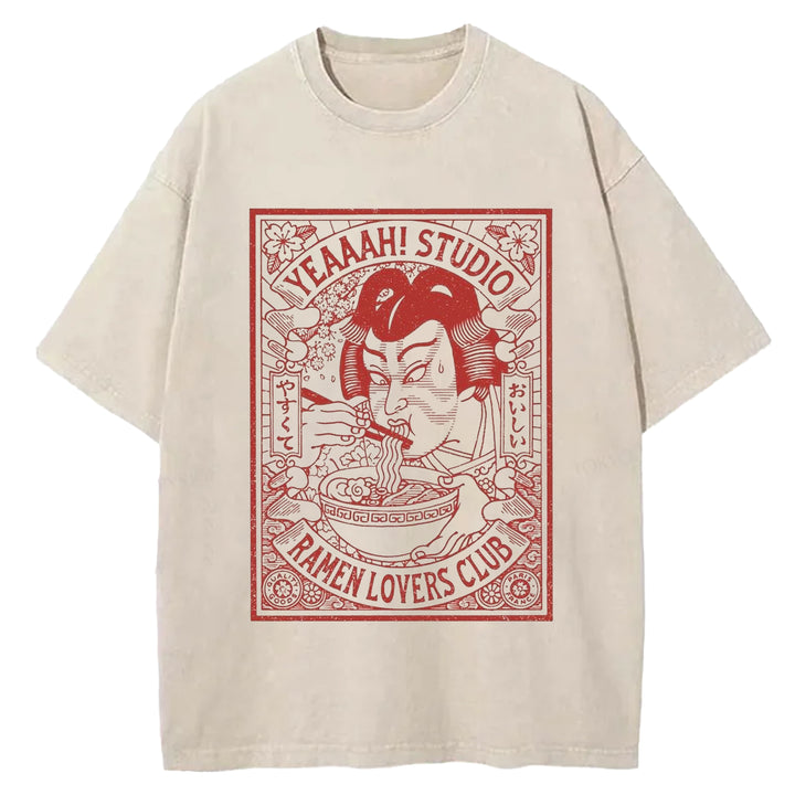 Ramen Lover's Club Washed Crew Neck T-Shirt