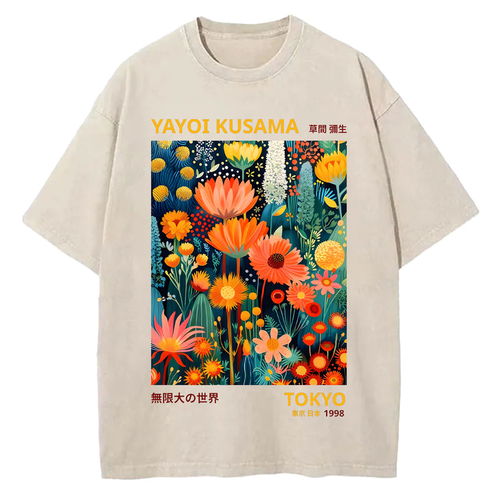 Yayoi Kusama Vintage Washed Crew Neck T-Shirt