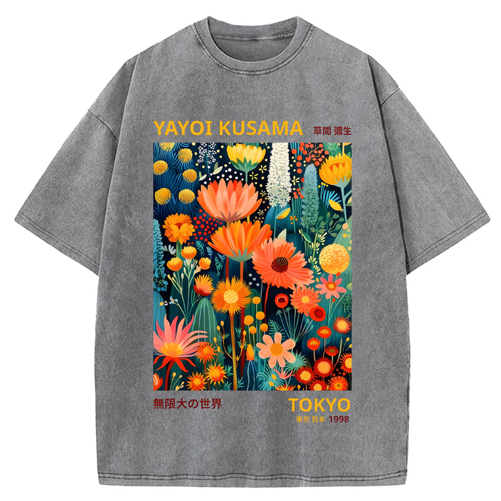 Yayoi Kusama Vintage Washed Crew Neck T-Shirt