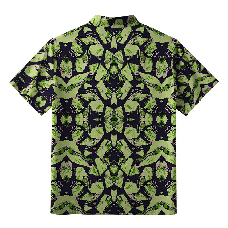 Geometric Art In The Forest Button-up Shirt
