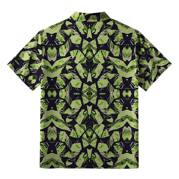 Geometric Art In The Forest Button-up Shirt