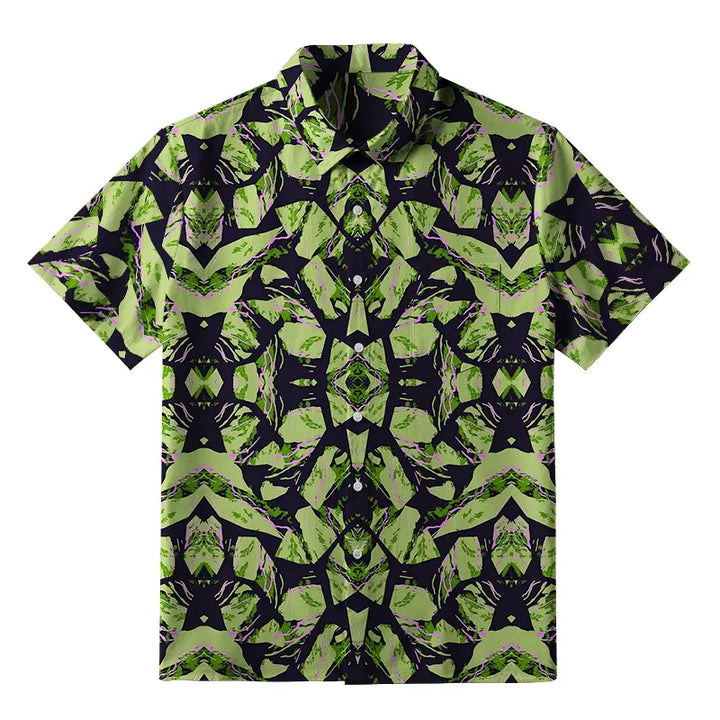 Geometric Art In The Forest Button-up Shirt