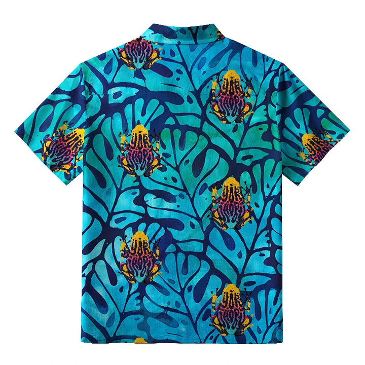Japanese Retro Frog Button-up Shirt