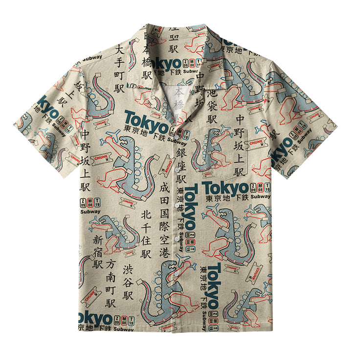 Funny Tokyo Subway Map Aloha Hawaiian Shirt