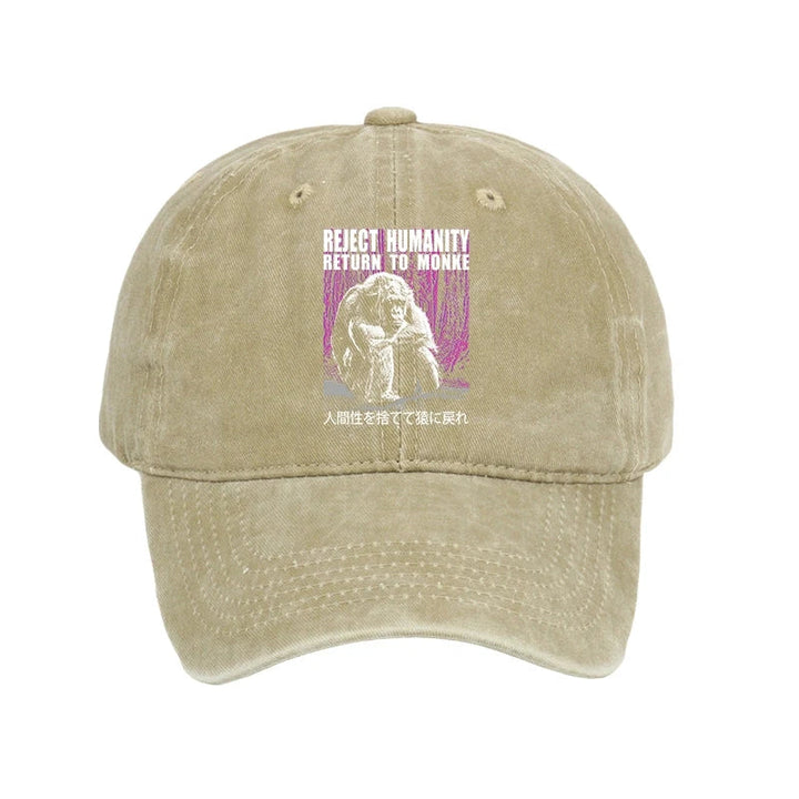 Reject Humanity Return To Monkey Washed Cap