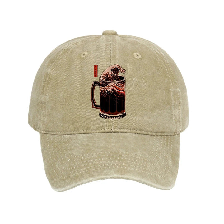 The Great Wave Of Beer Japanese Washed Cap