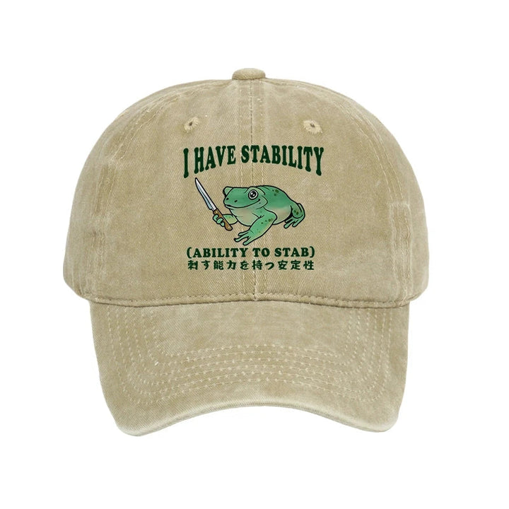 Mentally Stable Assassin Frog Washed Cap