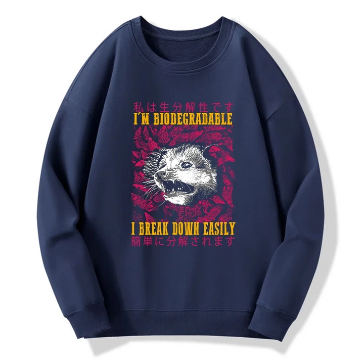 An Easily Breakable Opossum Sweatshirt