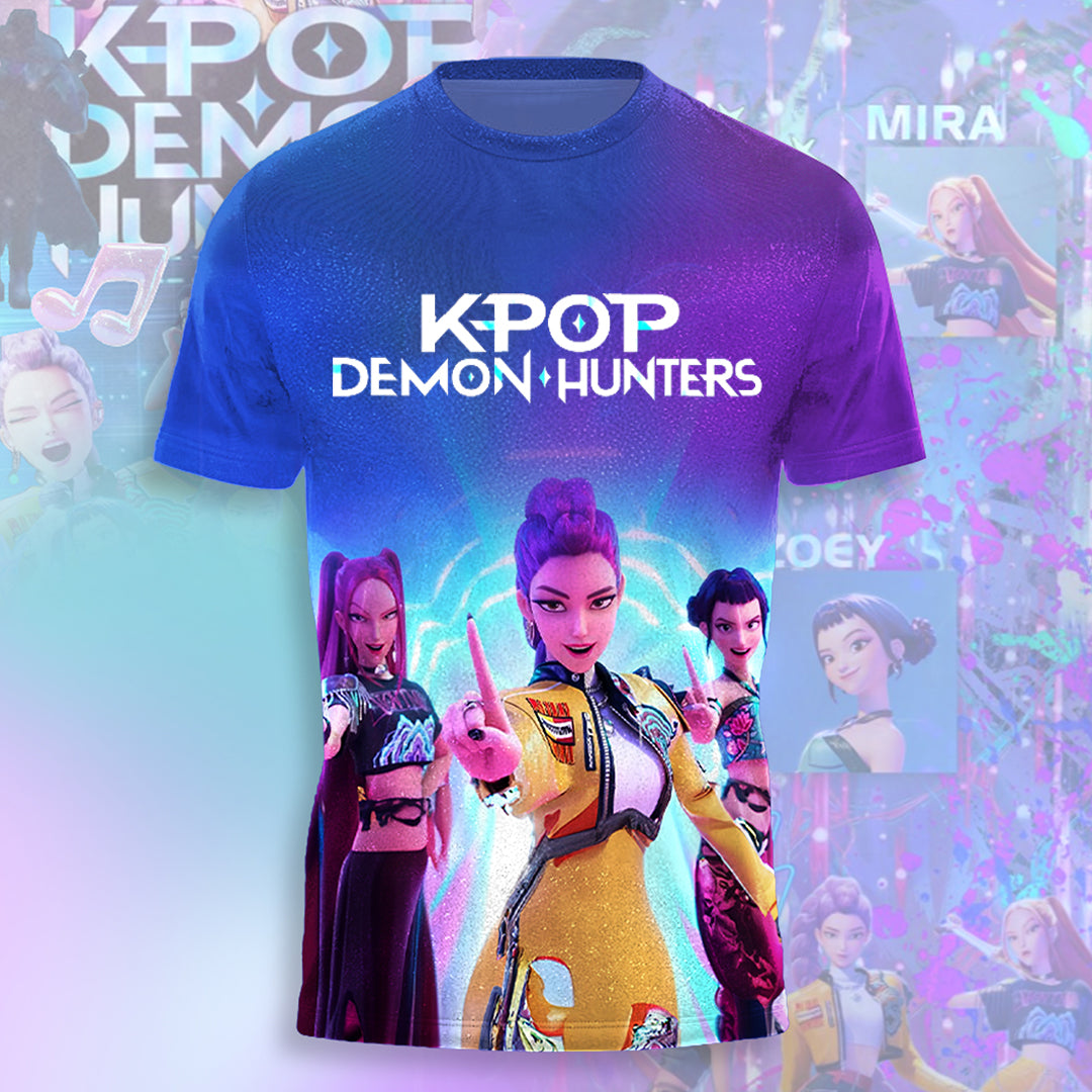 Demon Hunters Huntrix Print Crew Neck T-shirt