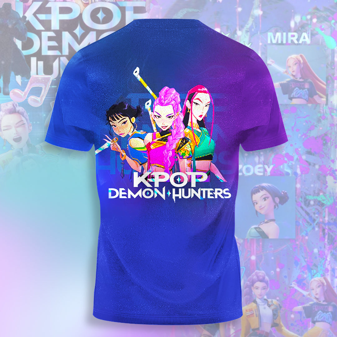 Demon Hunters Huntrix Print Crew Neck T-shirt