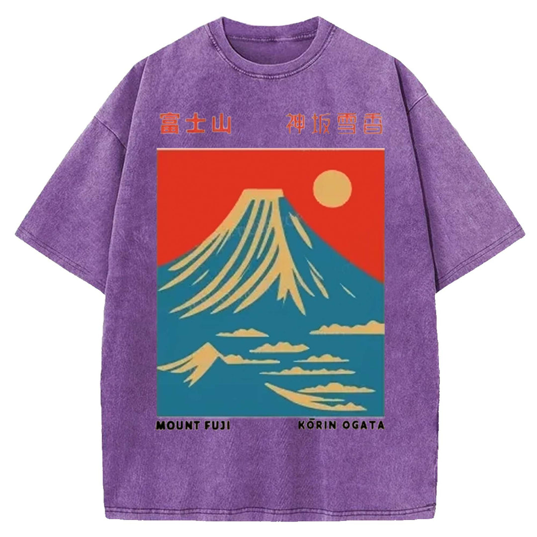 Mt. Fuji Washed Crew Neck T-shirt