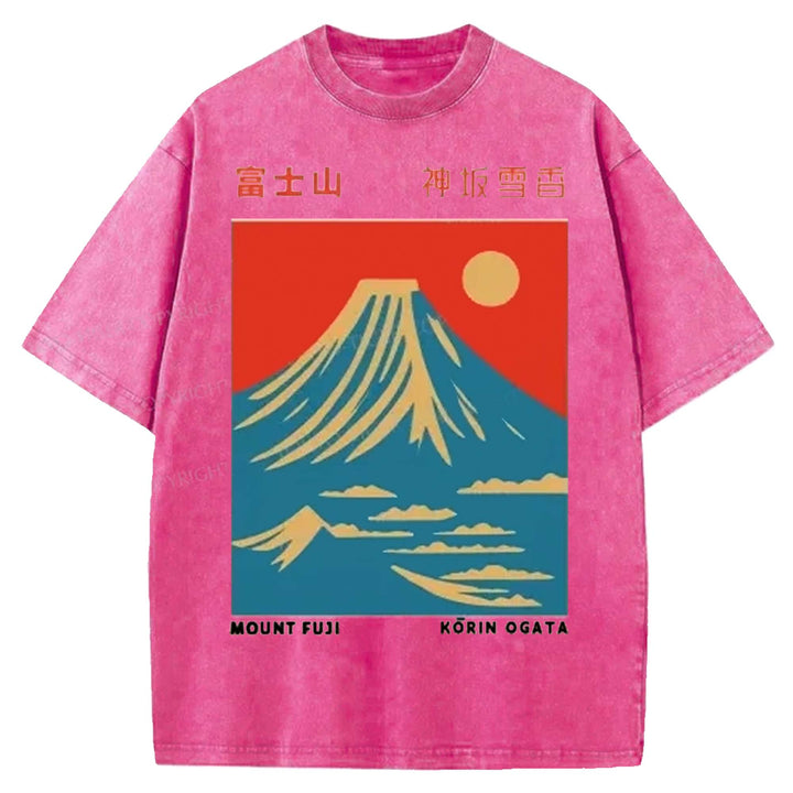Mt. Fuji Washed Crew Neck T-shirt