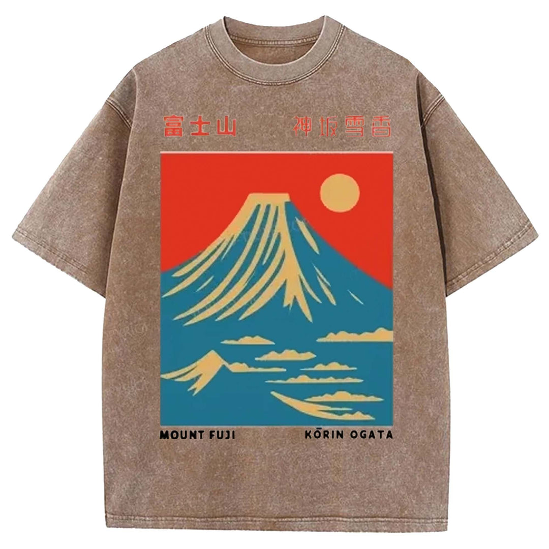 Mt. Fuji Washed Crew Neck T-shirt