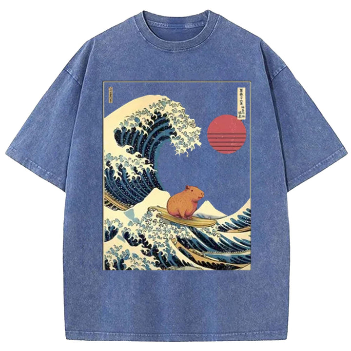 Groundhog Surf Washed Crew Neck T-shirt