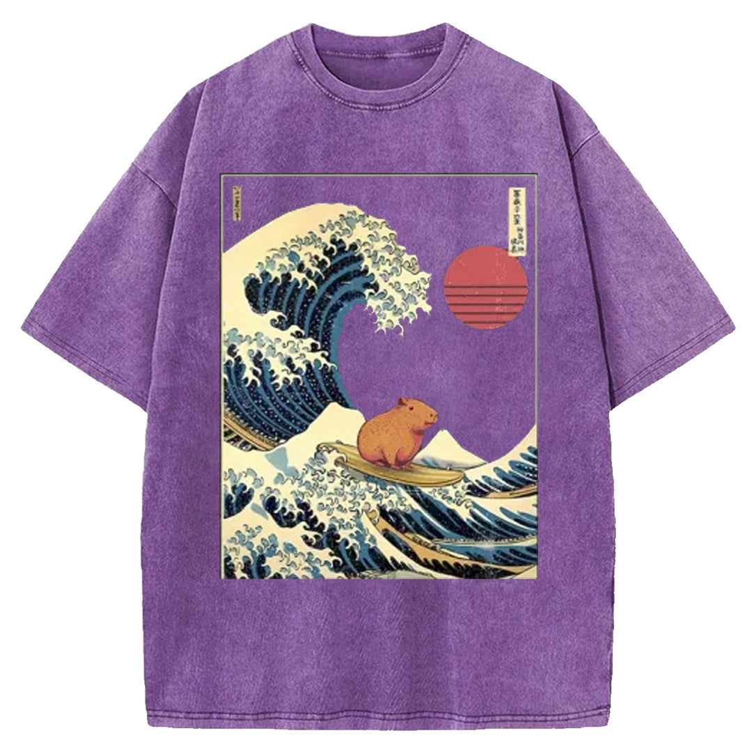 Groundhog Surf Washed Crew Neck T-shirt