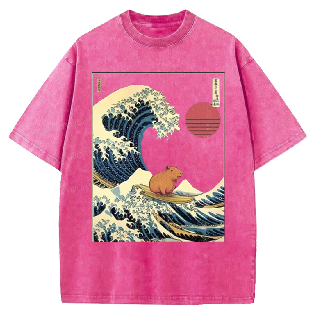 Groundhog Surf Washed Crew Neck T-shirt